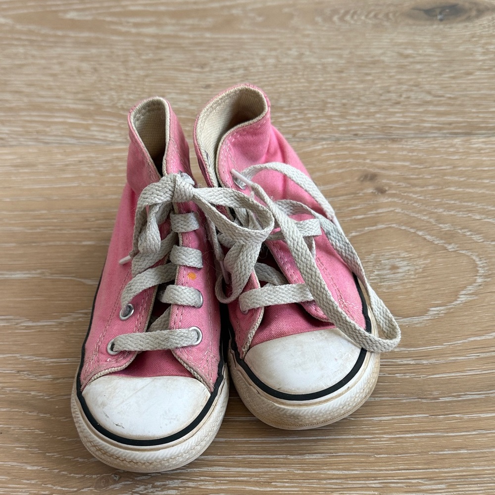 Kids Pink High-Top Sneakers